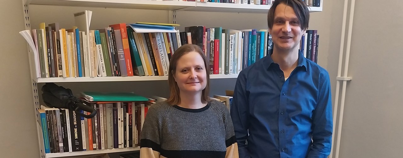 Susanne Boethius och David Wästerfors vid Lunds universitet. Foto: Erik Hannerz.